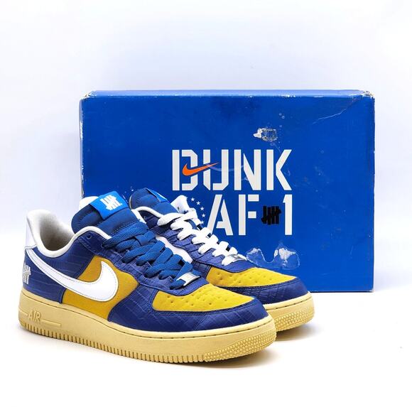 Nike Undefeated AF1 Low SP 5 On It DM8462-400 Leather Sneakers Blue 9.5 - Picture 1 of 10